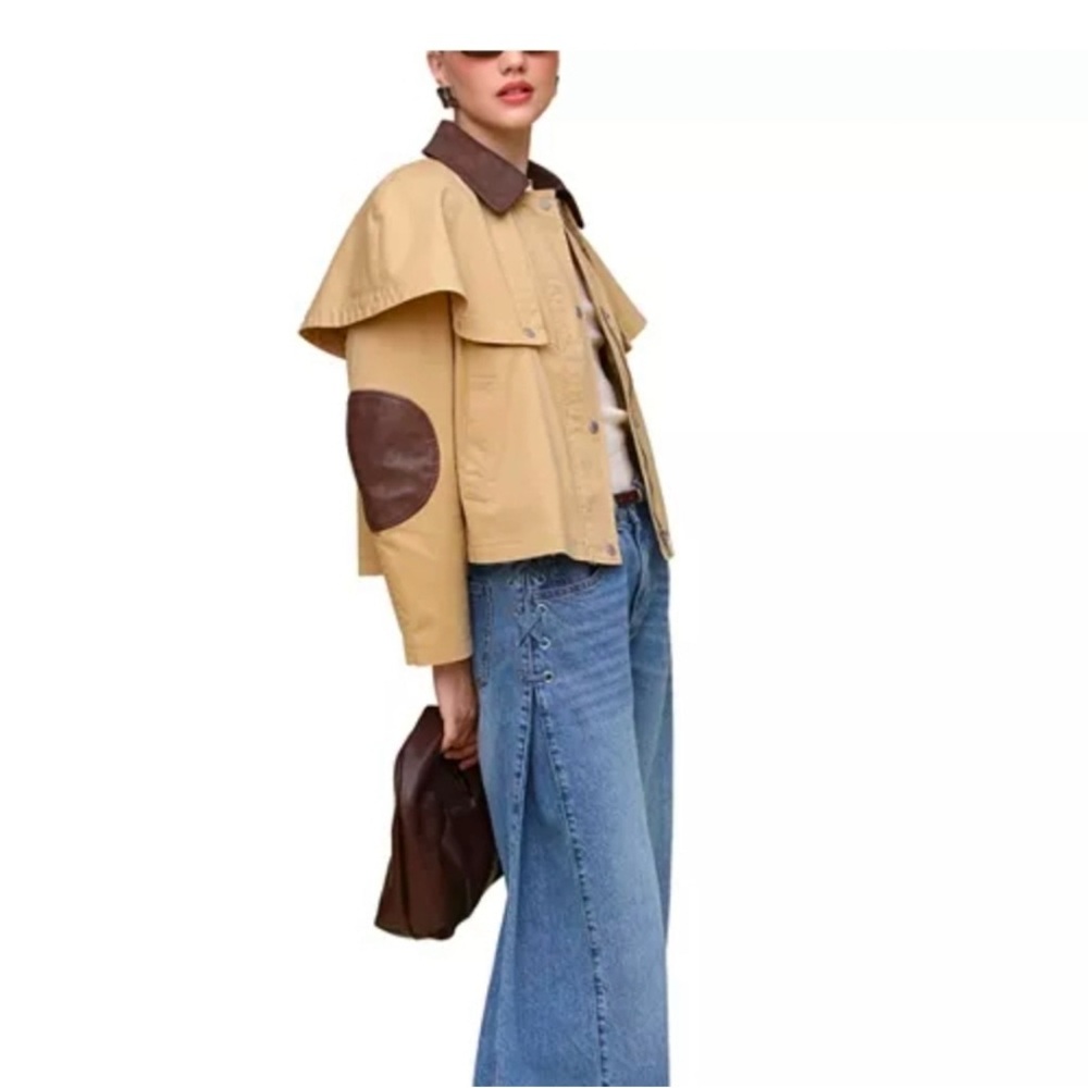 Avec les Filless Brown and Tan Women's Jacket. Very stylish for this season. NWT - Picture 2 of 4